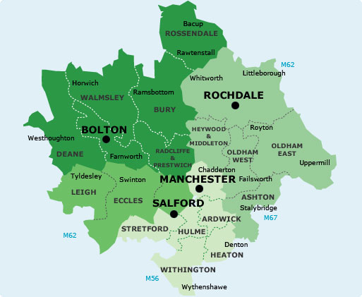 Rochdale area map