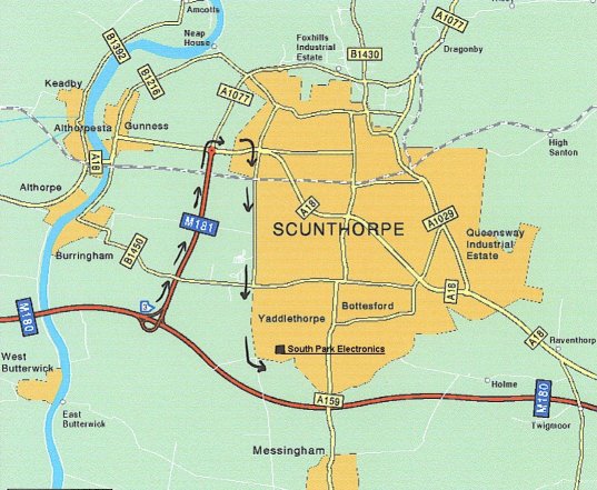 city map of Scunthorpe