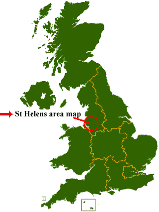 St Helens map uk