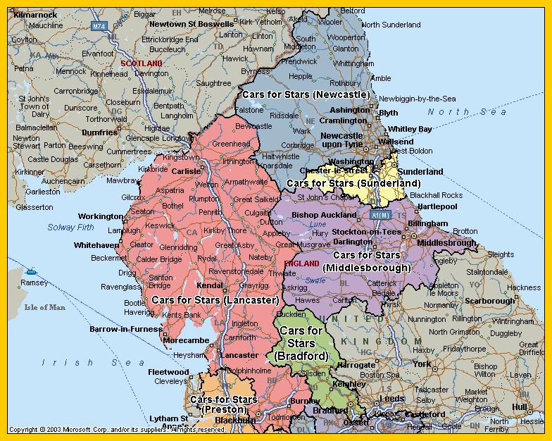 provinces map of sunderland