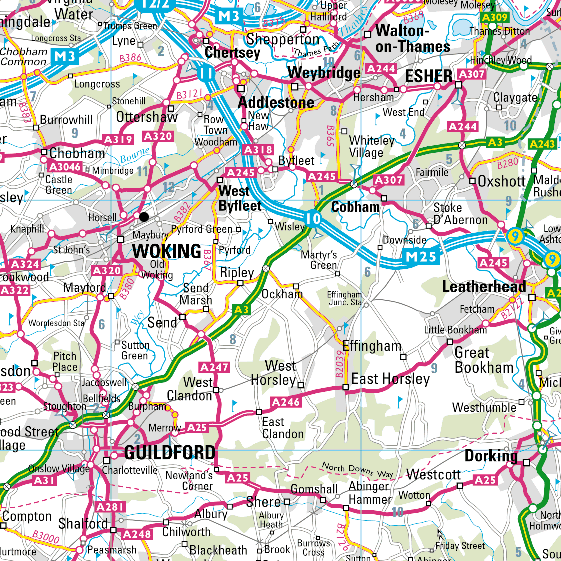 Woking area map