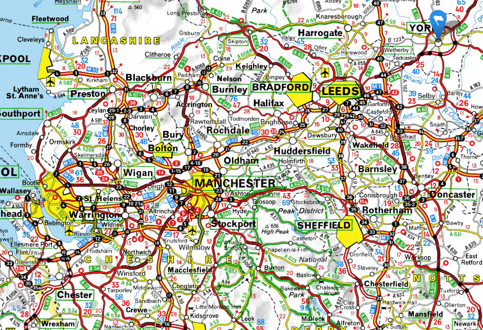 York Map - United Kingdom