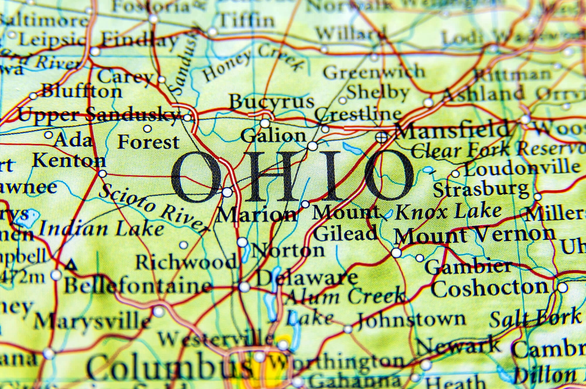Geographic Map of Ohio