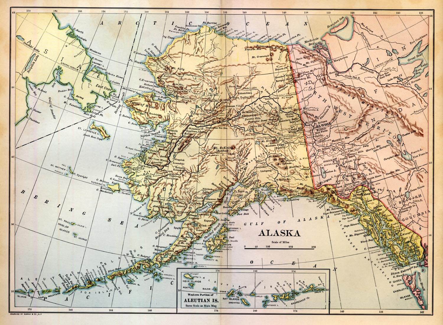 Alaska Historical Map 1500