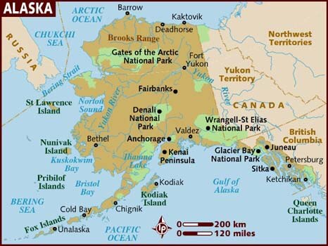 Map of the Alaska - Alaska Map