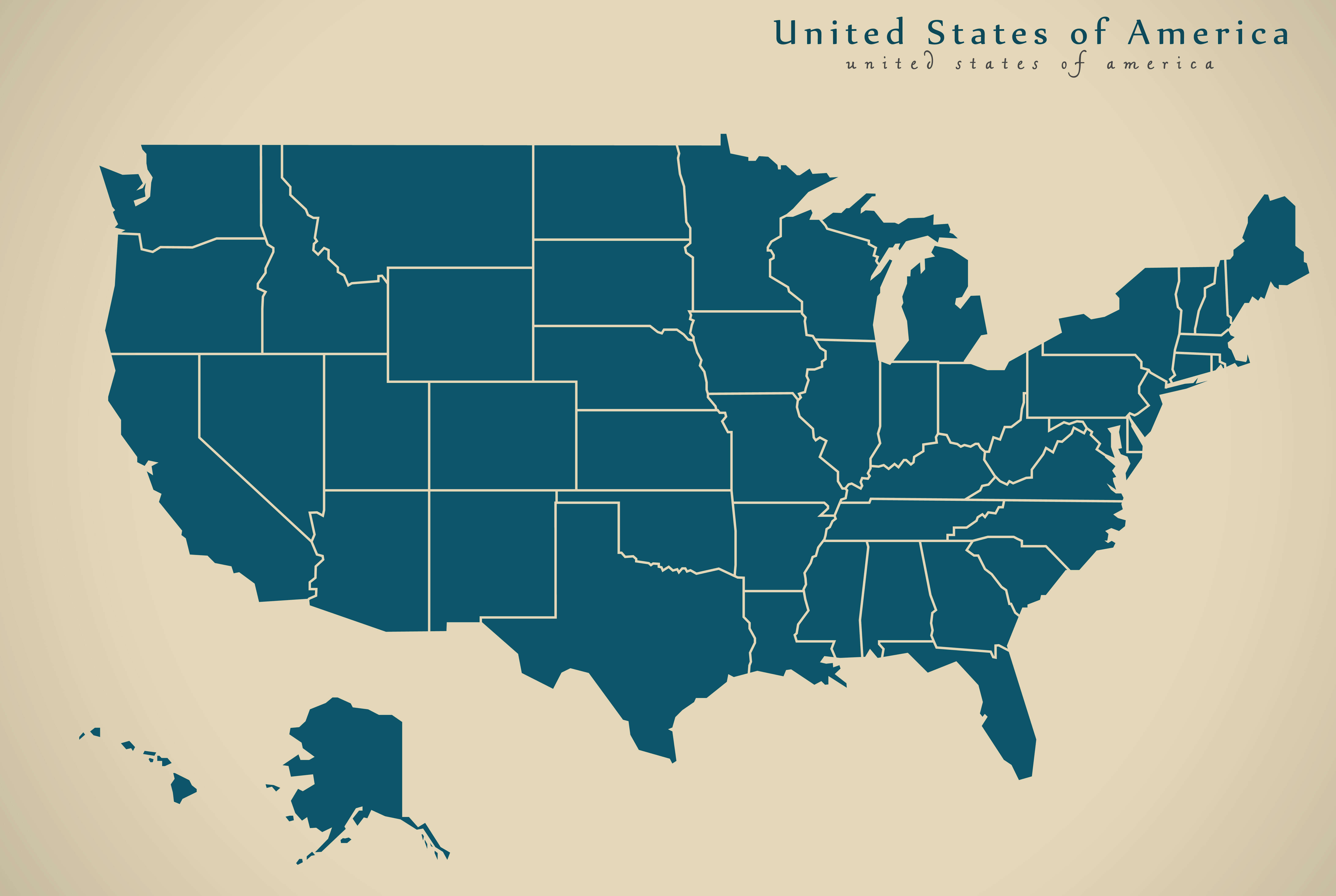 Blank USA Map