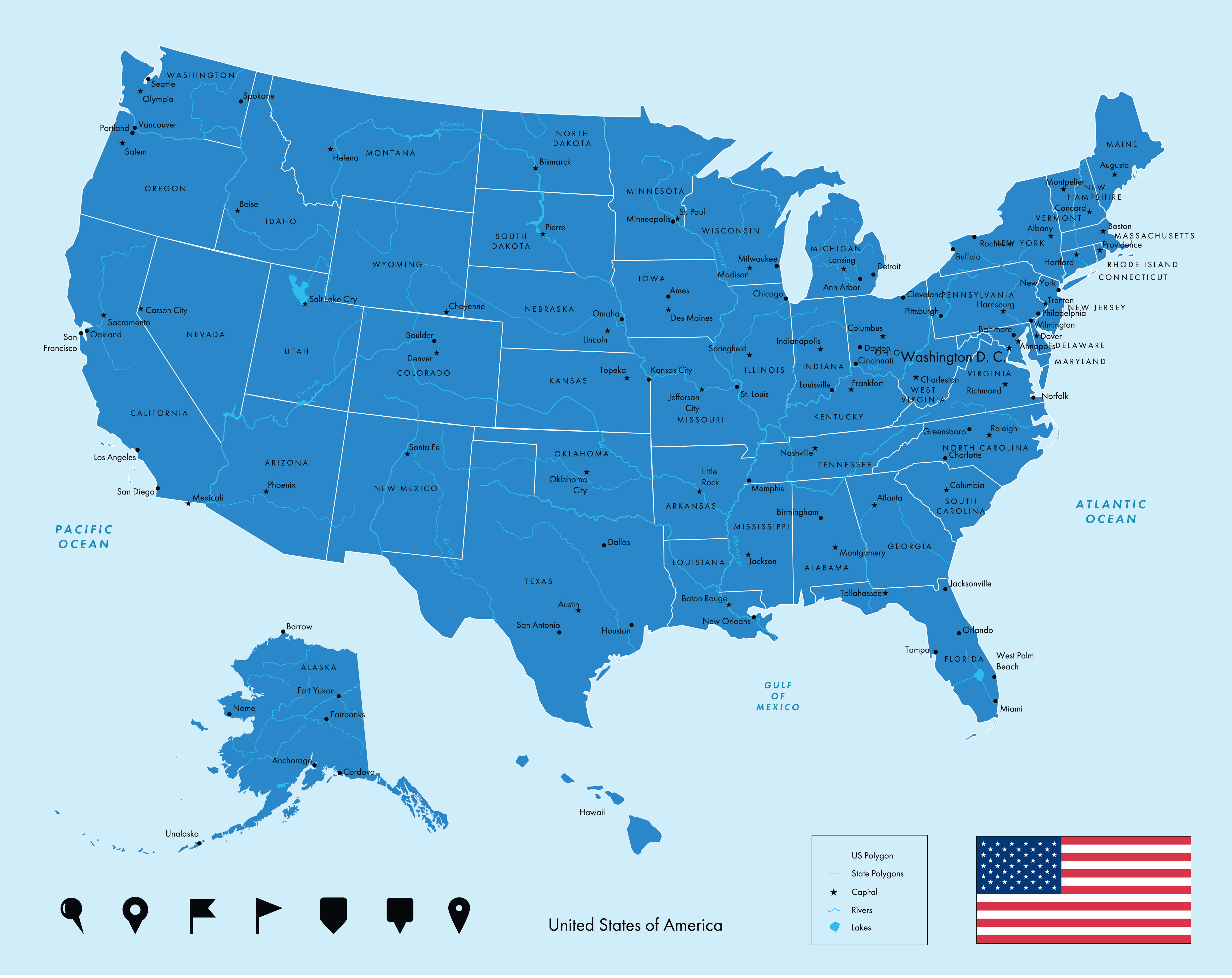 Map of USA States