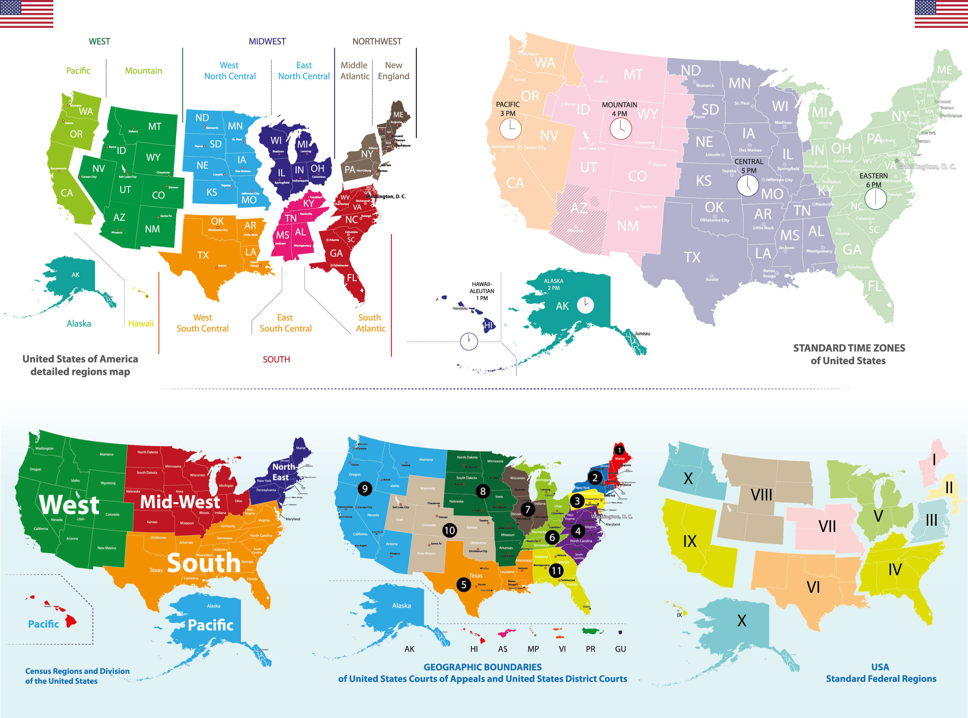 Time Zone Map united_states