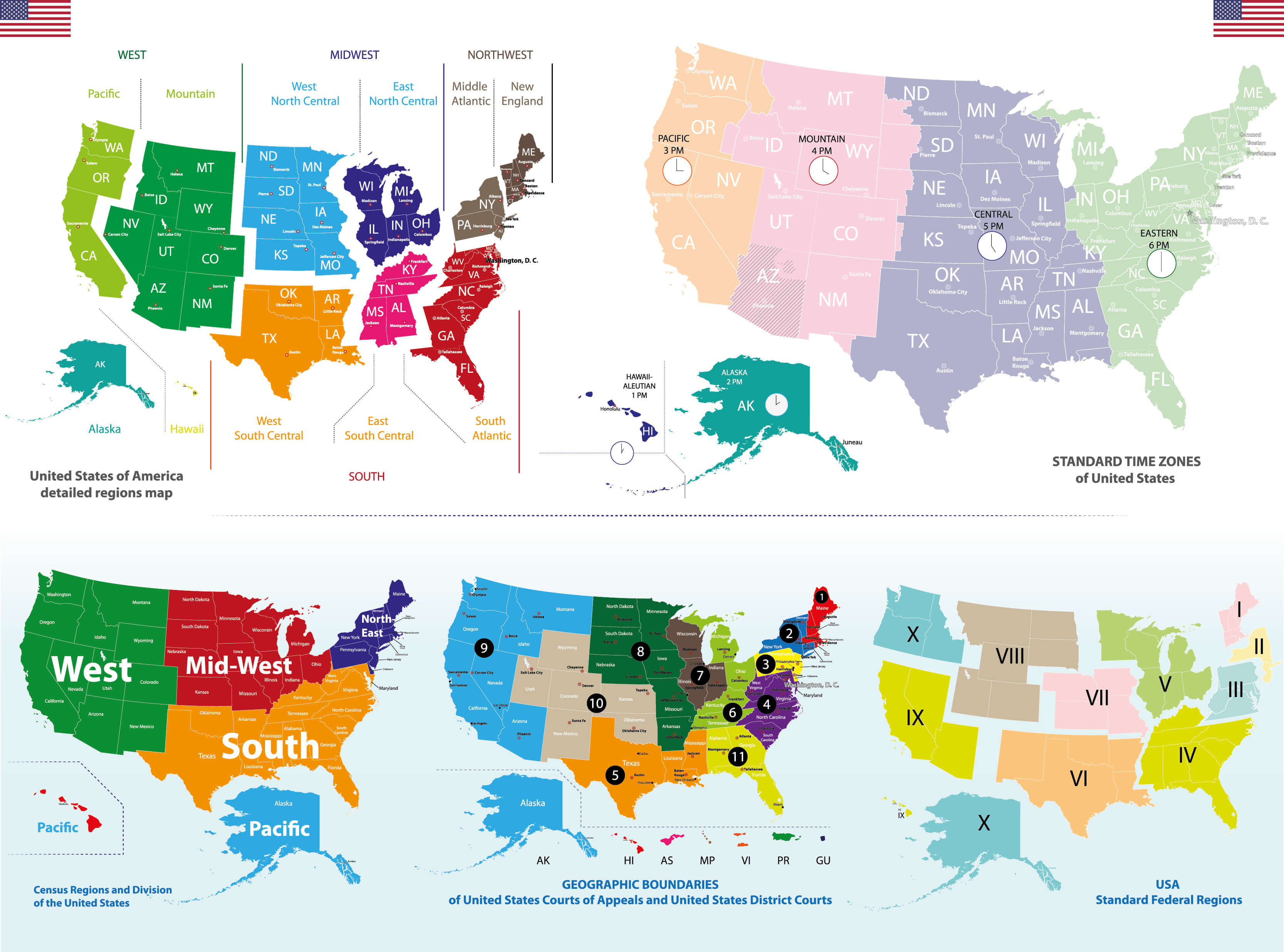Time Zone Map USA