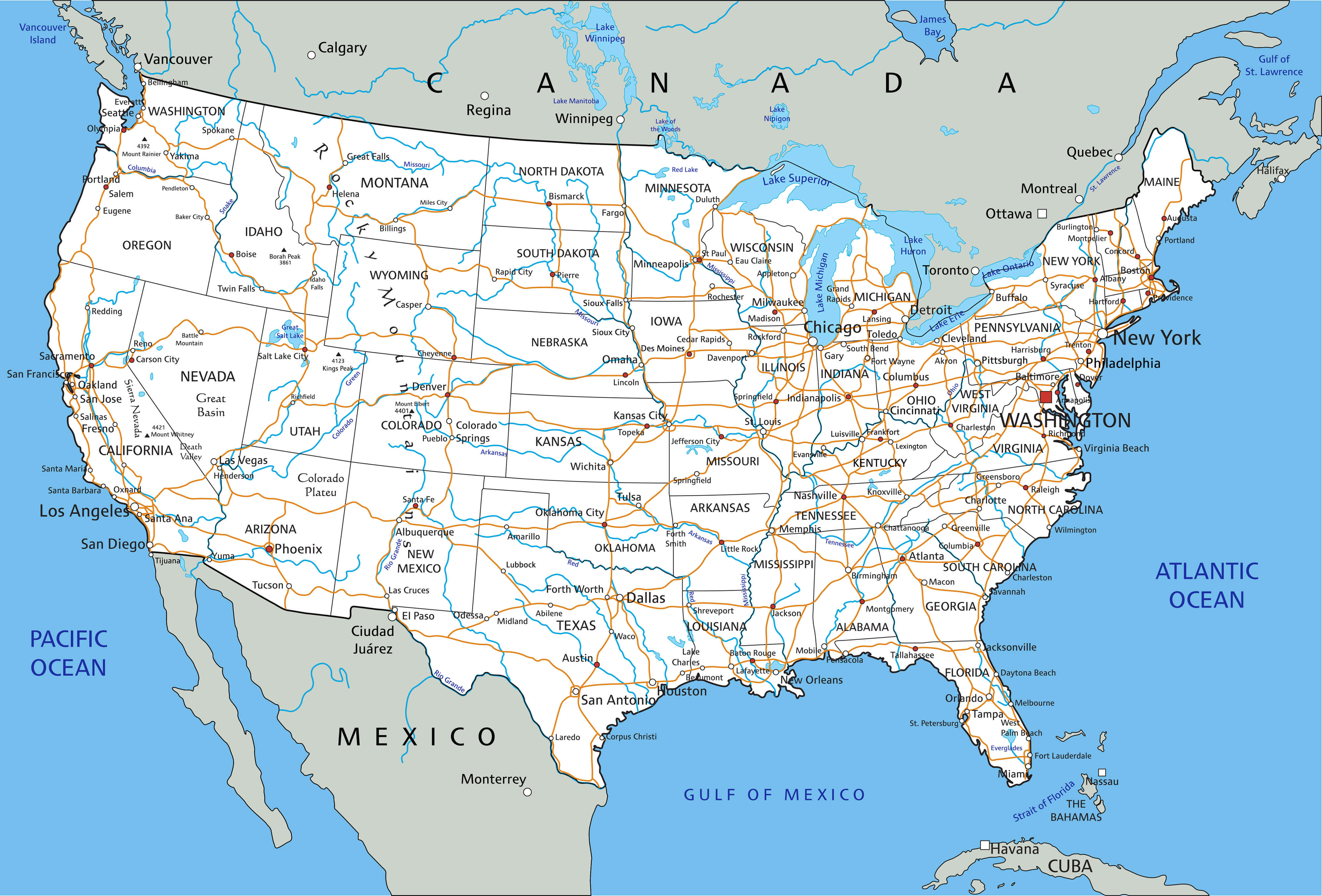 Map of US