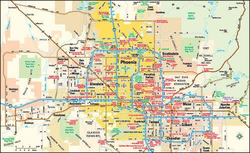 Phoenix, Arizona area map