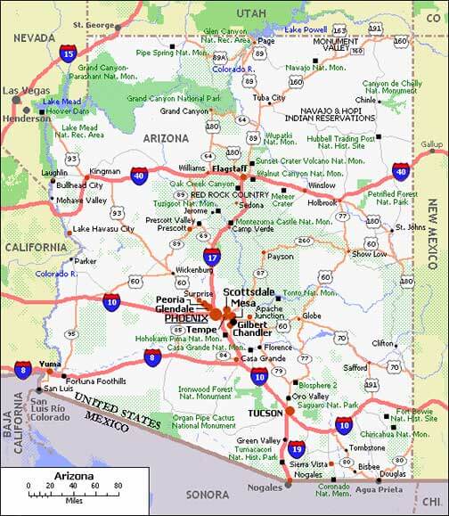 Arizona Route Map