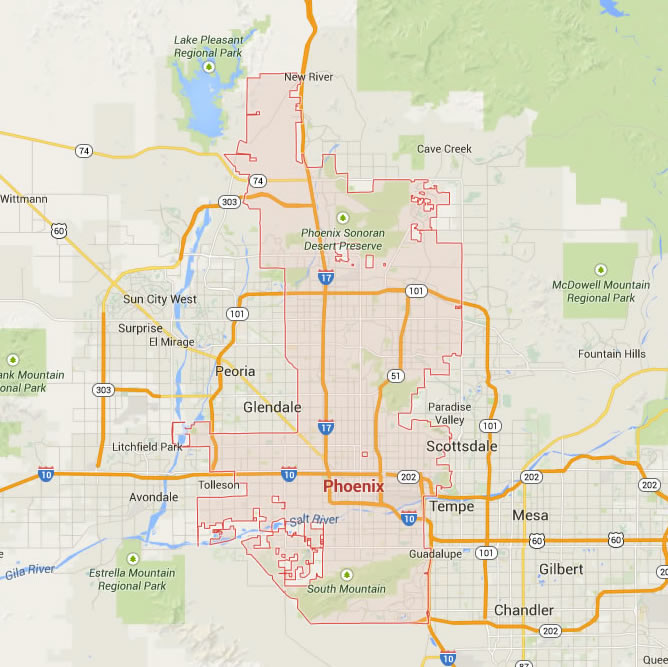 Phoenix Arizona Map