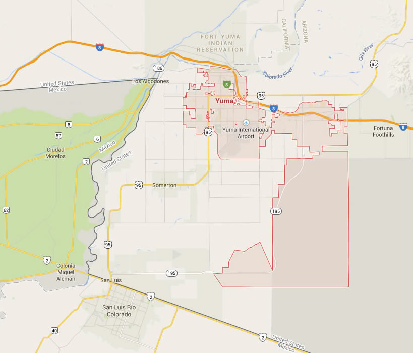 yuma arizona map usa