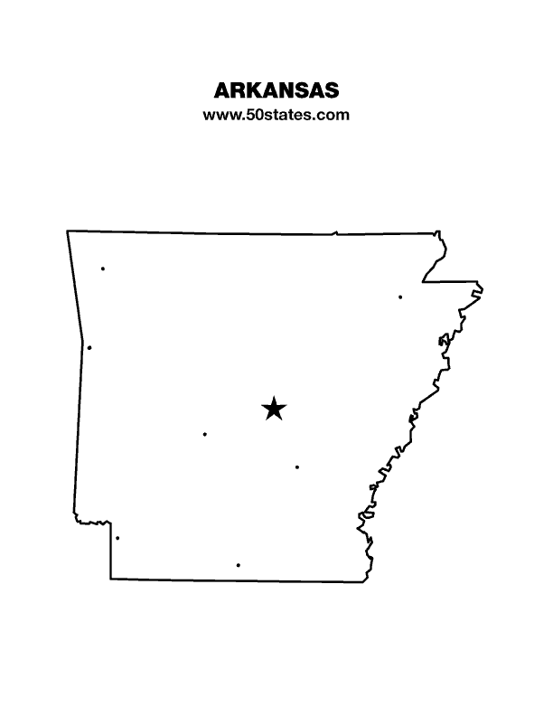 Arkansas Blank Map