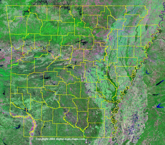 Arkansas Satellite Images
