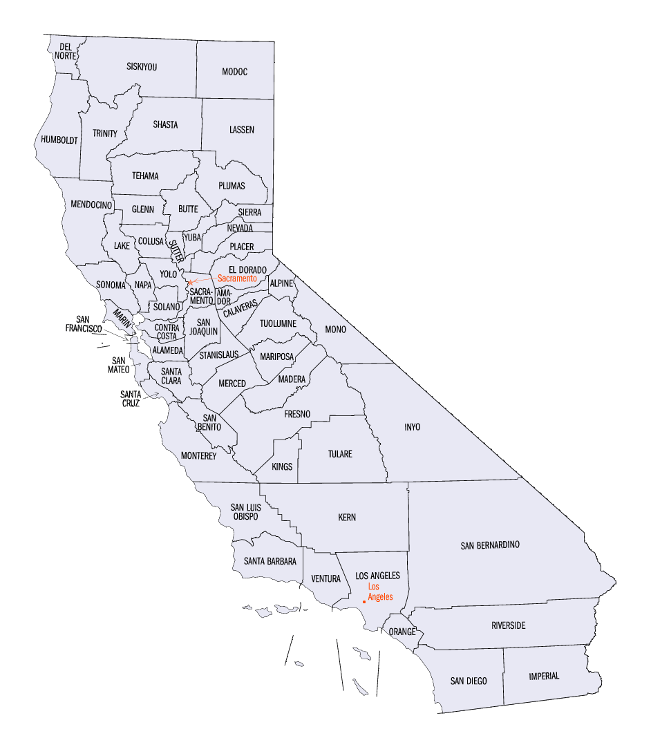 California Map Counties