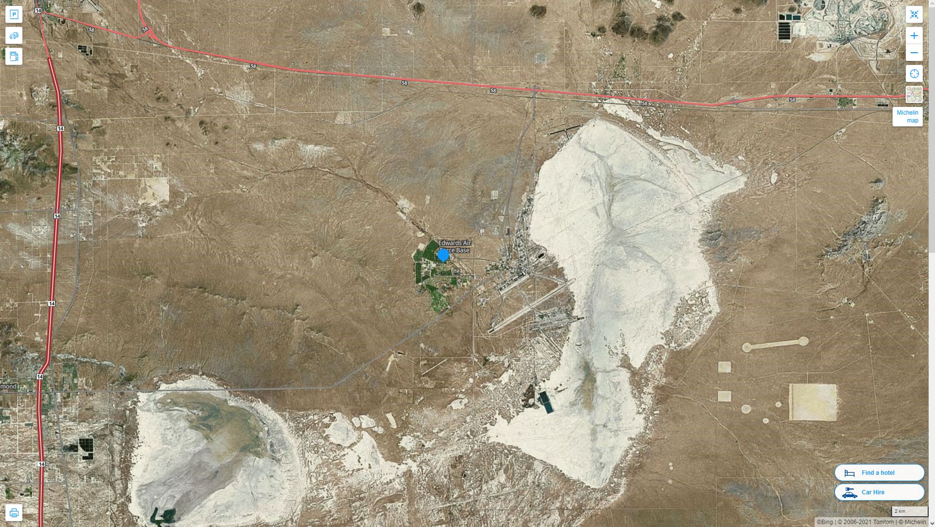 Edwards AFB, California Map