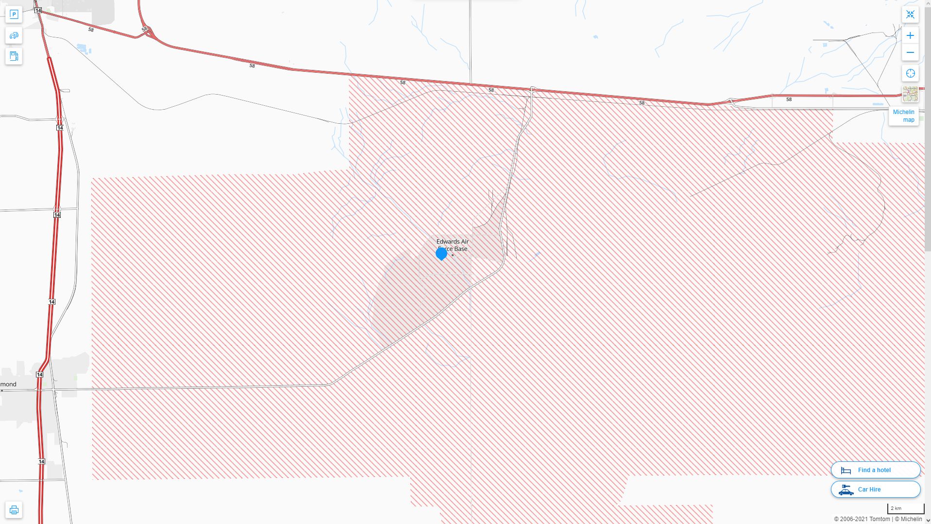 Edwards AFB, California Map