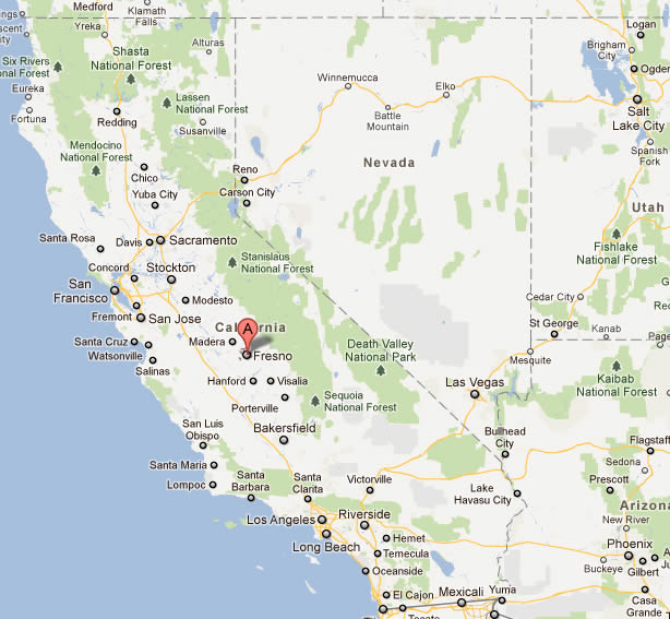 fresno map california