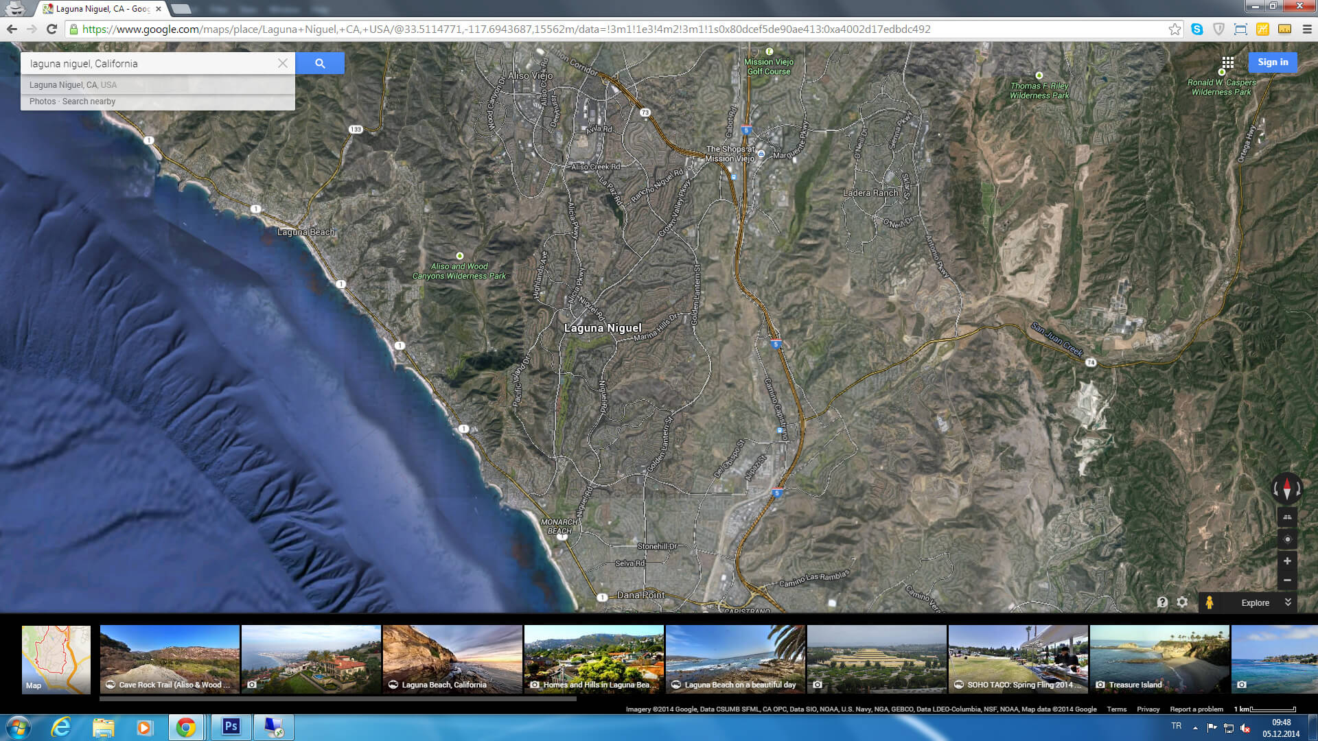 laguna niguel map california us satellite