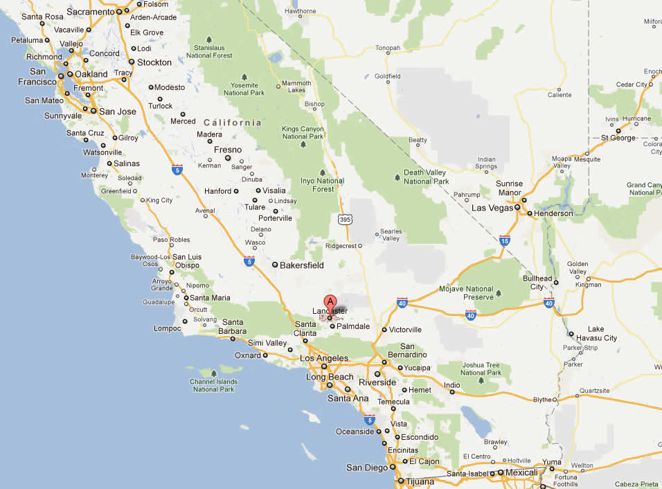 lancaster map california
