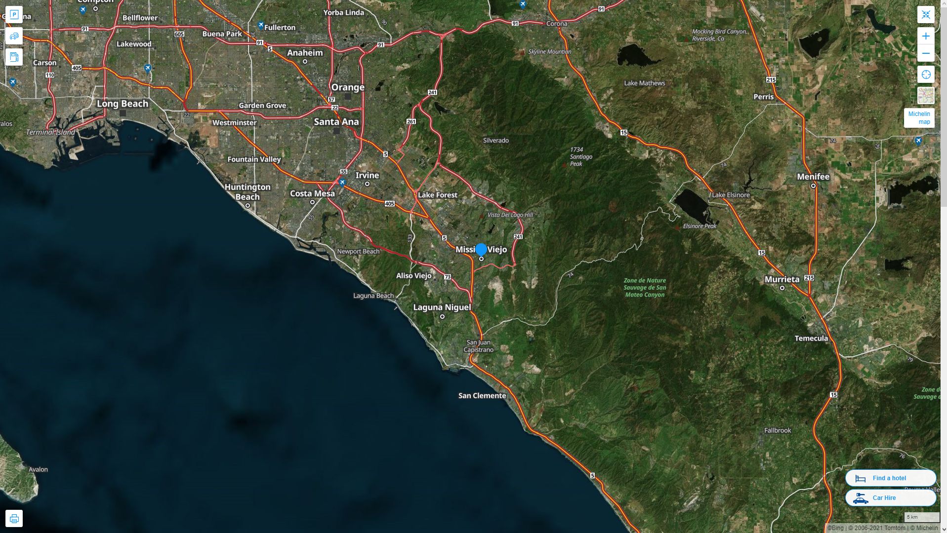 Mission Viejo, California Map