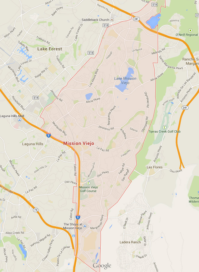 Mission Viejo California Map