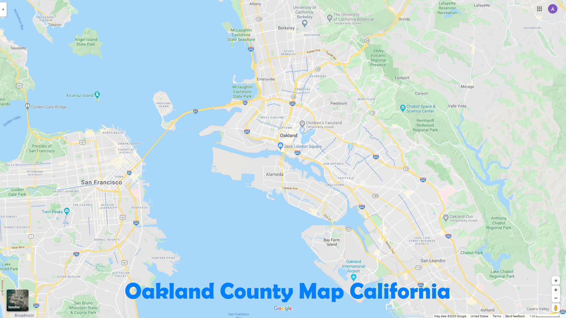 Oakland California Map - United States