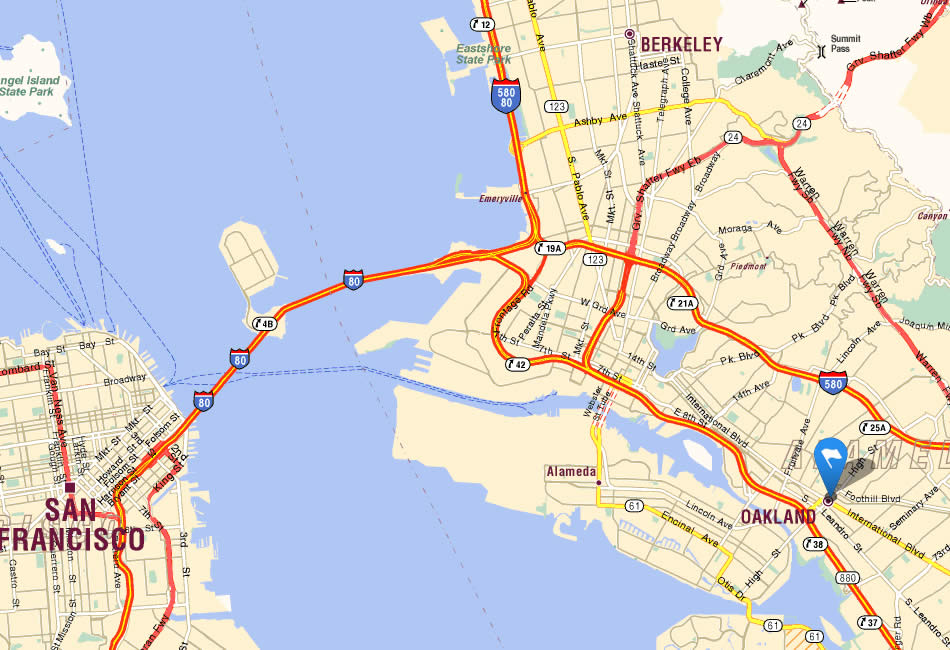 map of downtown oakland