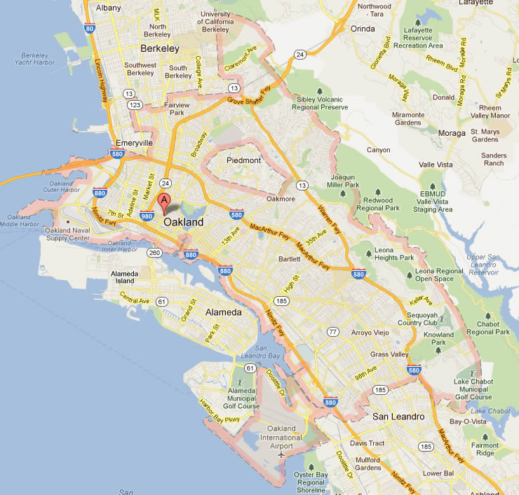 map of oakland