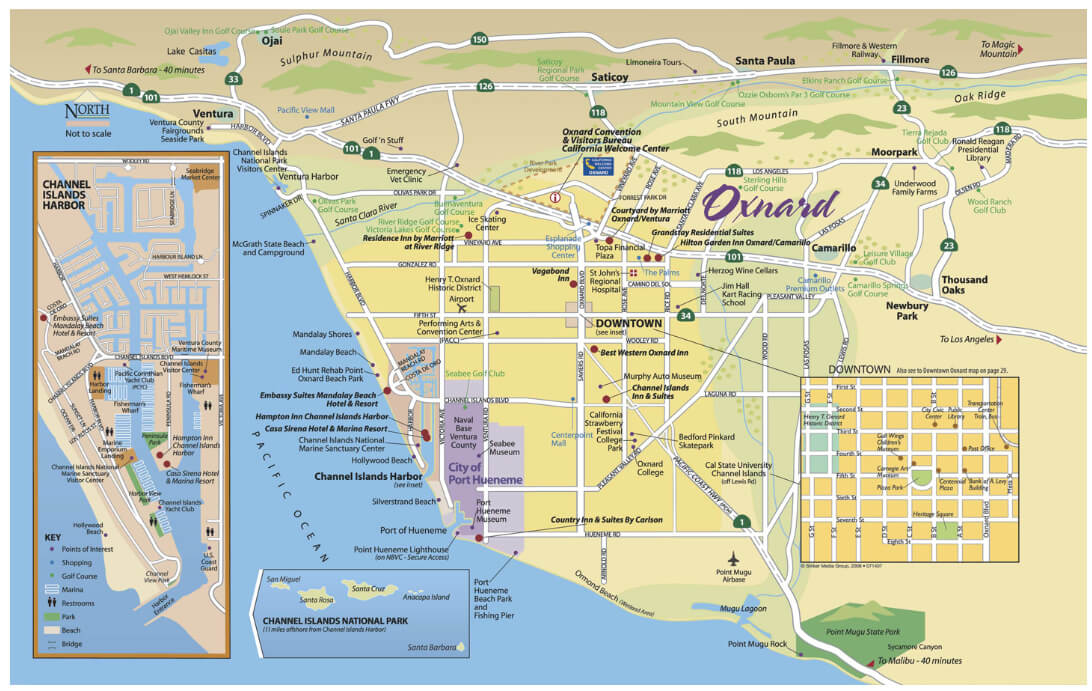 Oxnard Ca On Map Oxnard California Map