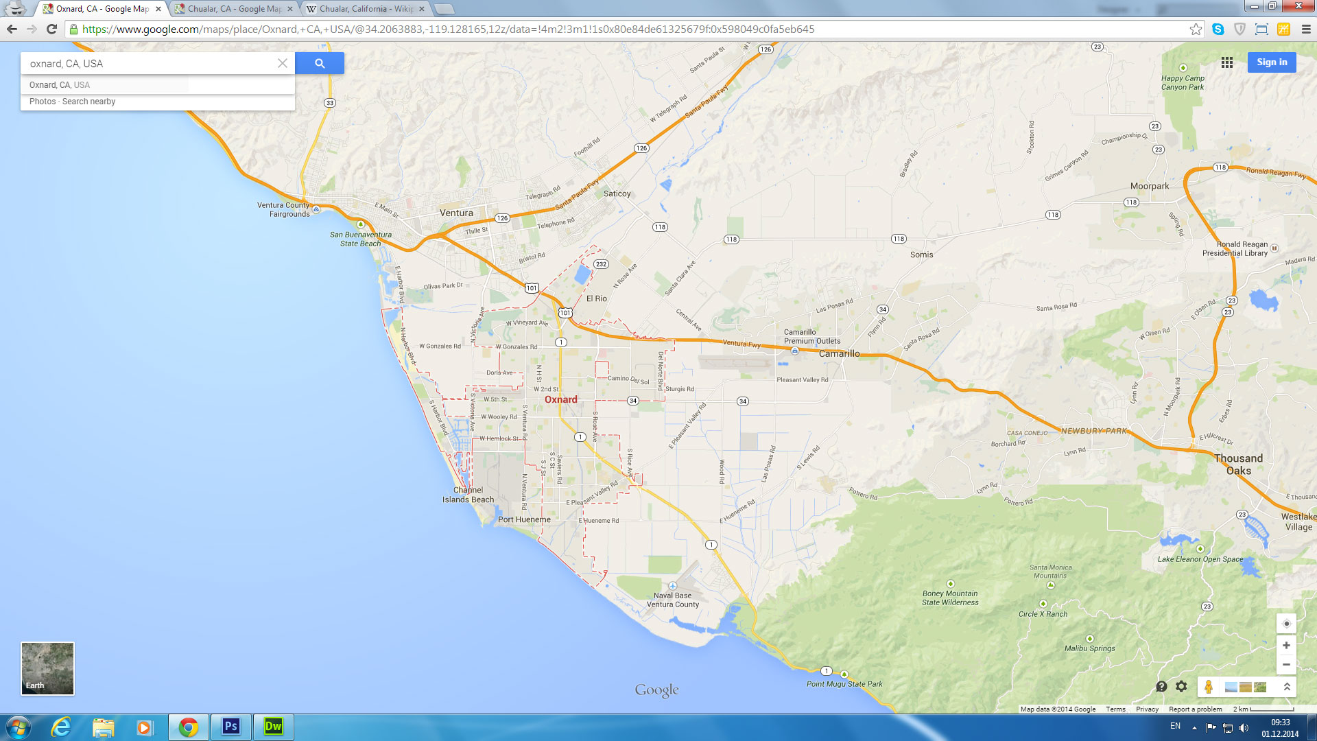 oxnard map california us