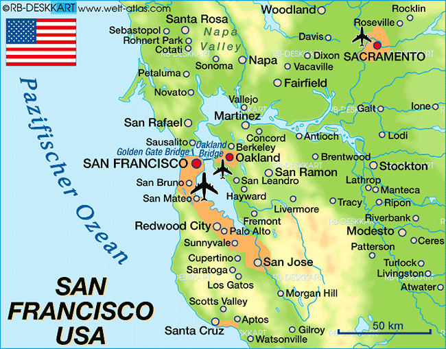 San Francisco, California Map