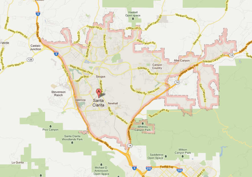Santa Clarita California Map