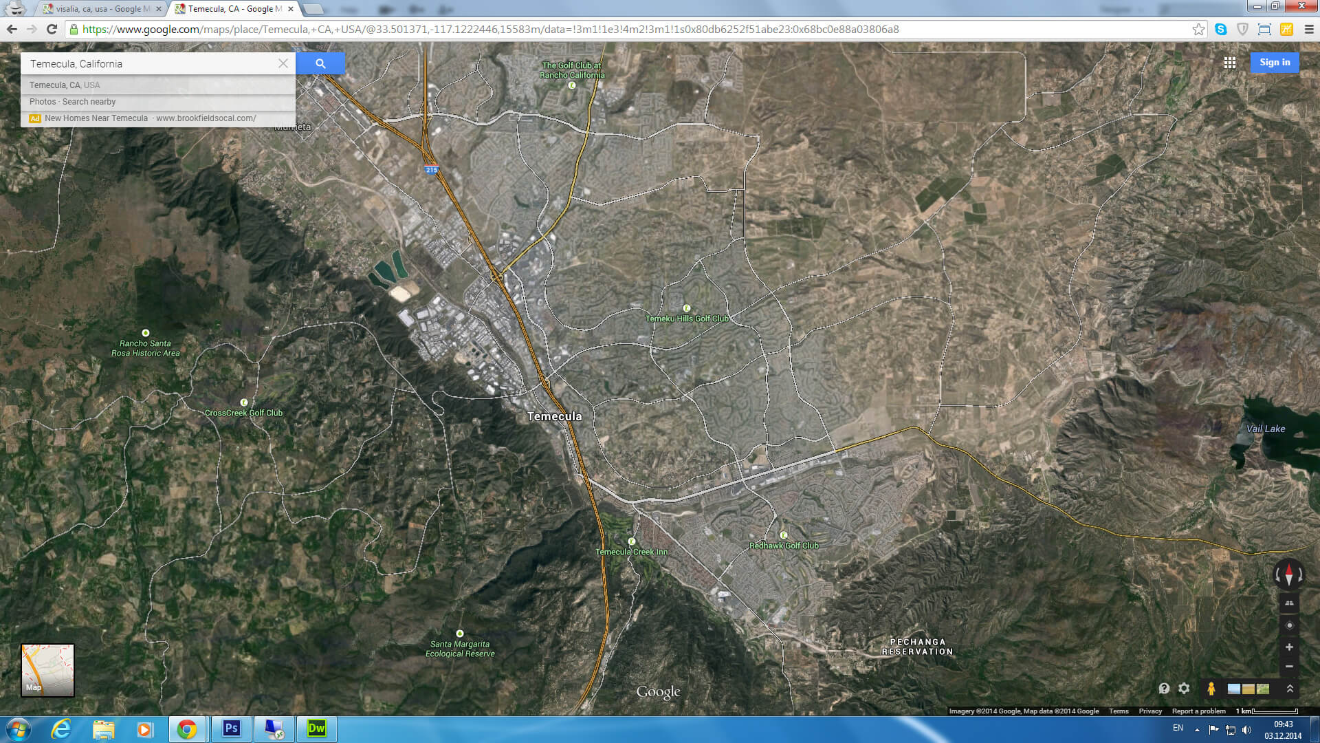 temecula map california us satellite