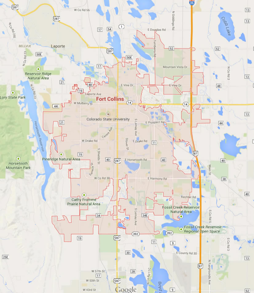Fort Collins Colorado Map