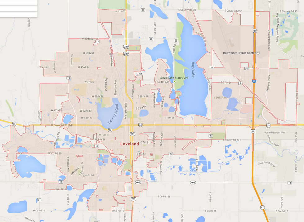 Loveland Colorado Us Map