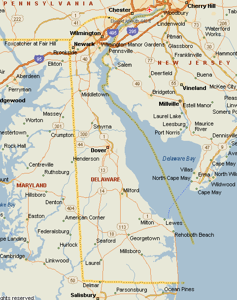 delaware state map