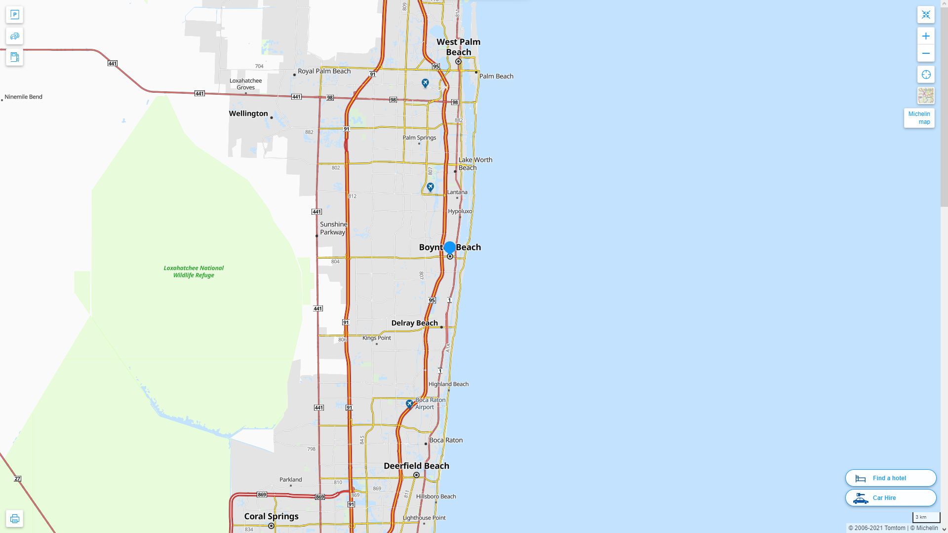 Boynton Beach Florida Map - Boynton Beach%20Florida%20Highway%20and%20Road%20Map