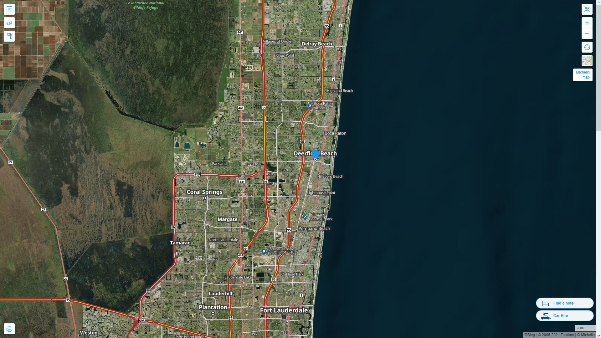 Deerfield Beach Florida Map United - Deerfield Beach%20Florida%20Highway%20and%20Road%20Map%20with%20Satellite%20View 