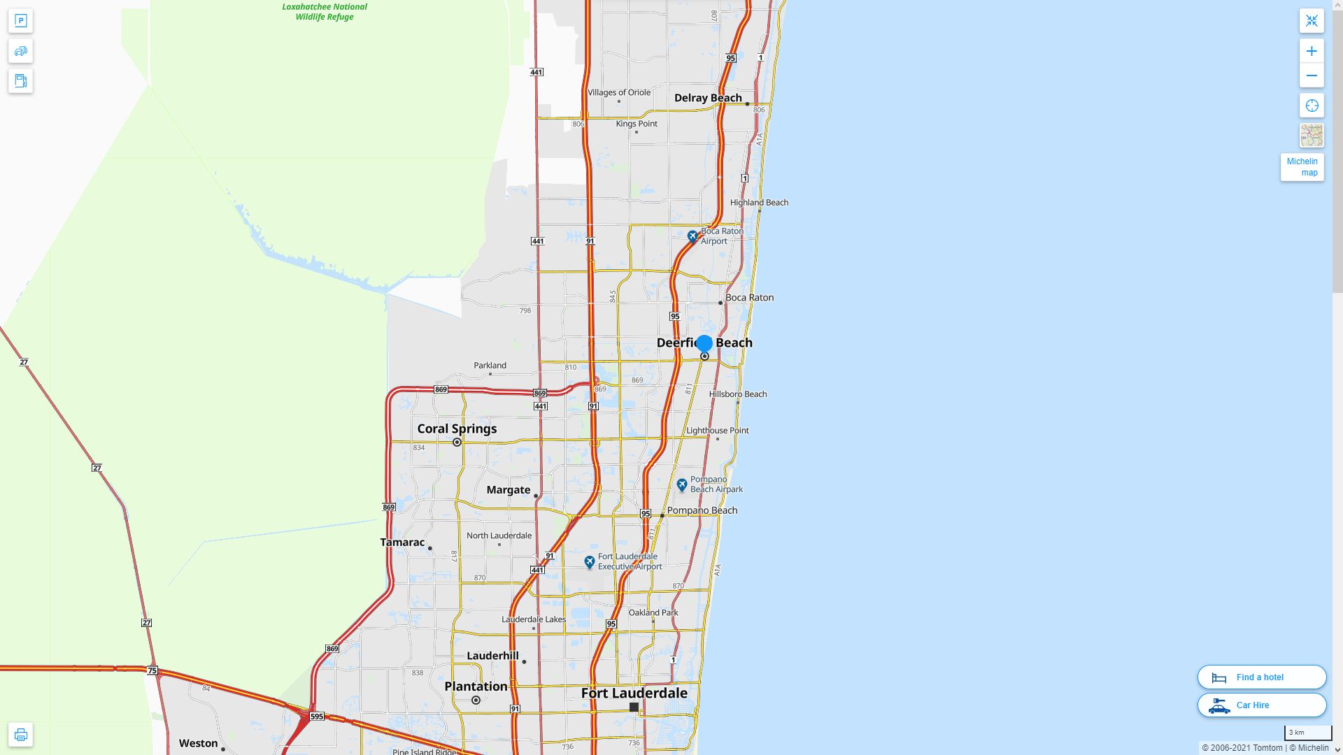 Deerfield Beach Florida Map United - Deerfield Beach%20Florida%20Highway%20and%20Road%20Map 