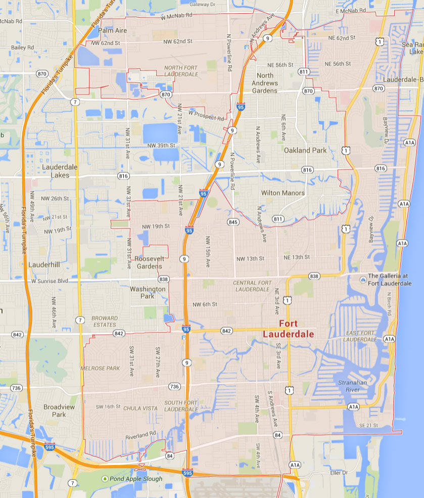 Fort Lauderdale Florida Map
