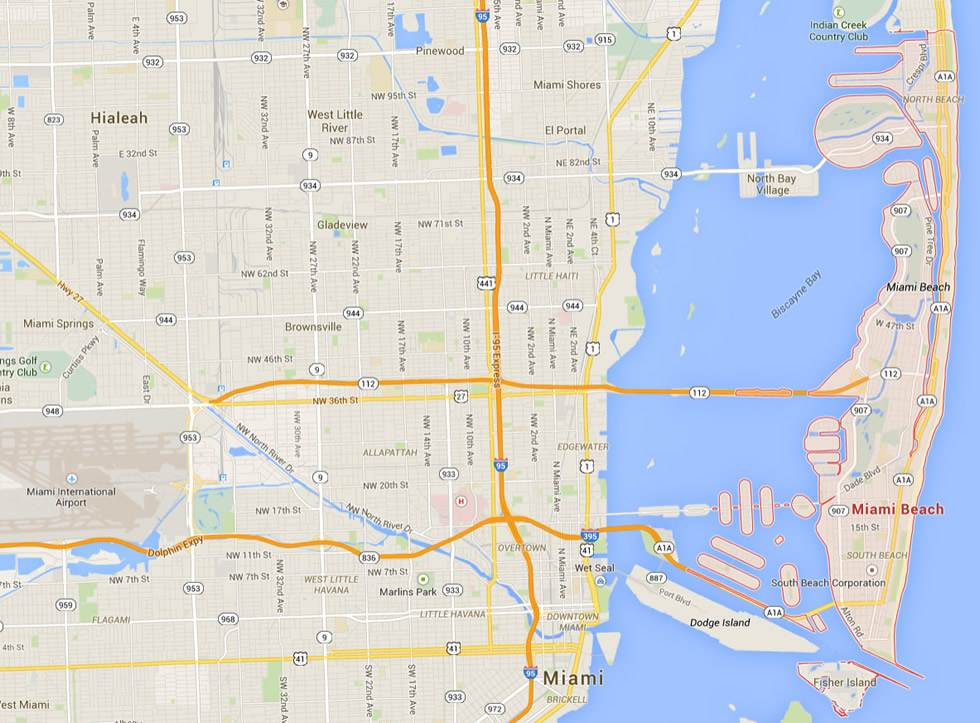 map of miami beach florida | boston massachusetts on a map