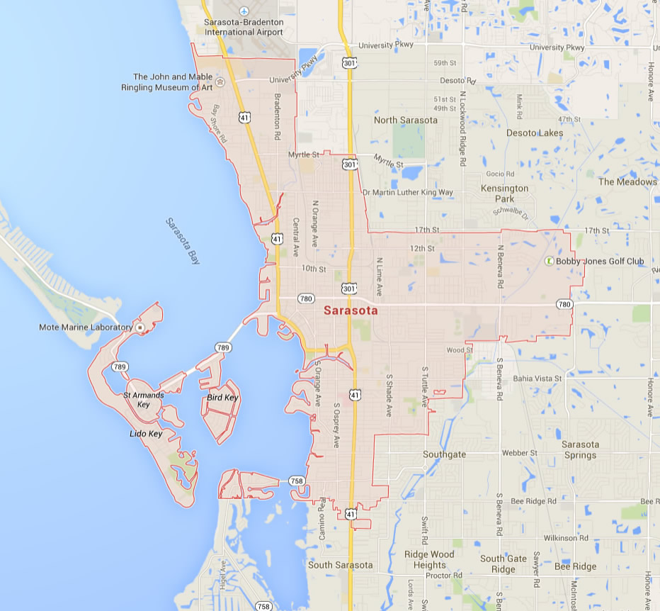  Sarasota  Florida  Map 