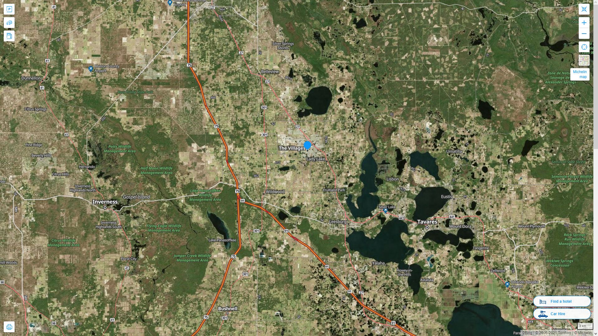 The Villages Florida Map United - The Villages%20Florida%20Highway%20and%20Road%20Map%20with%20Satellite%20View 