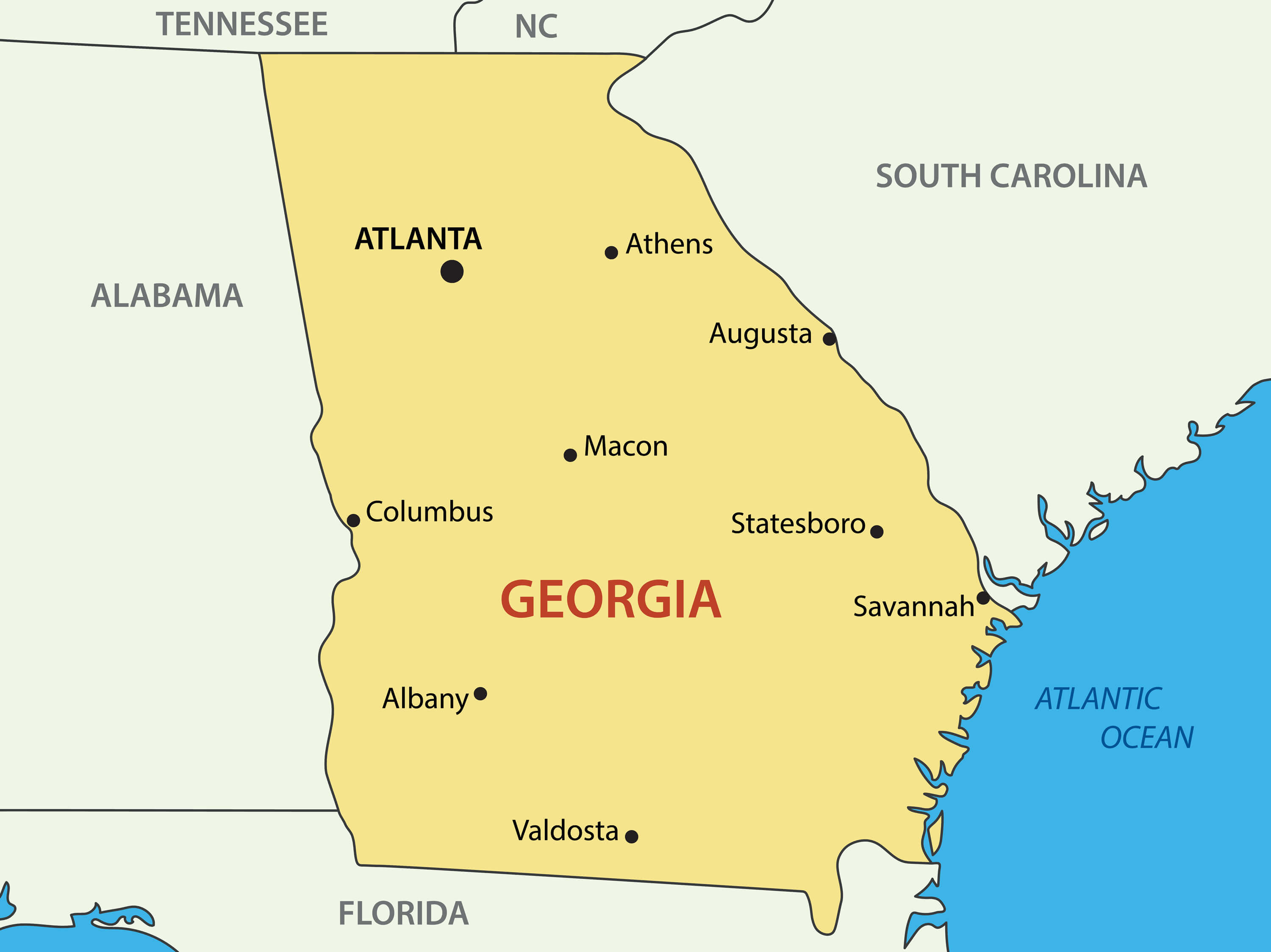 Atlanta Ga On Us Map 