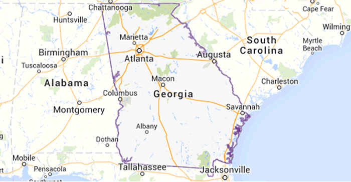 Map of the Georgia USA - Georgia USA Map