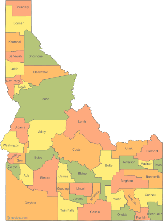 Map of the Idaho - Idaho Map