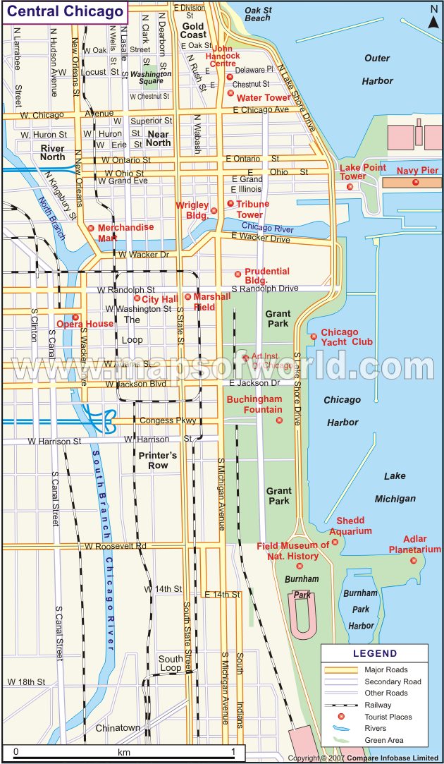 central chicago map
